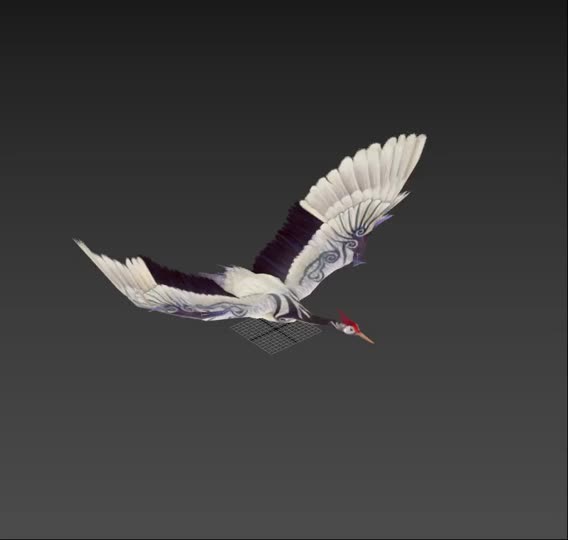 带动作,仙鹤,鹤模型-飞禽模型库-3ds Max(.max)模型下载-cg模型网