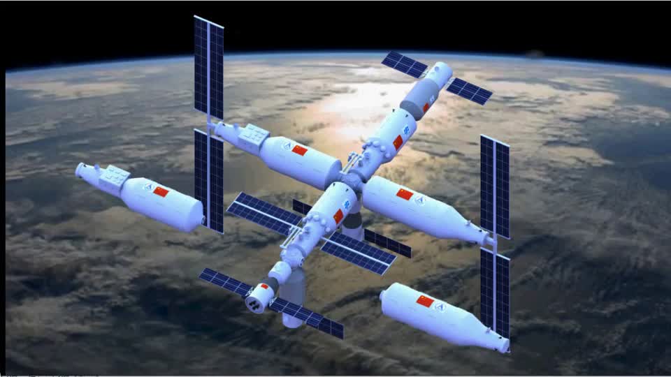 中国天宫空间站 一期+二期工程模型-宇宙飞船模型库-OBJ(.obj/.mtl)模型下载-cg模型网