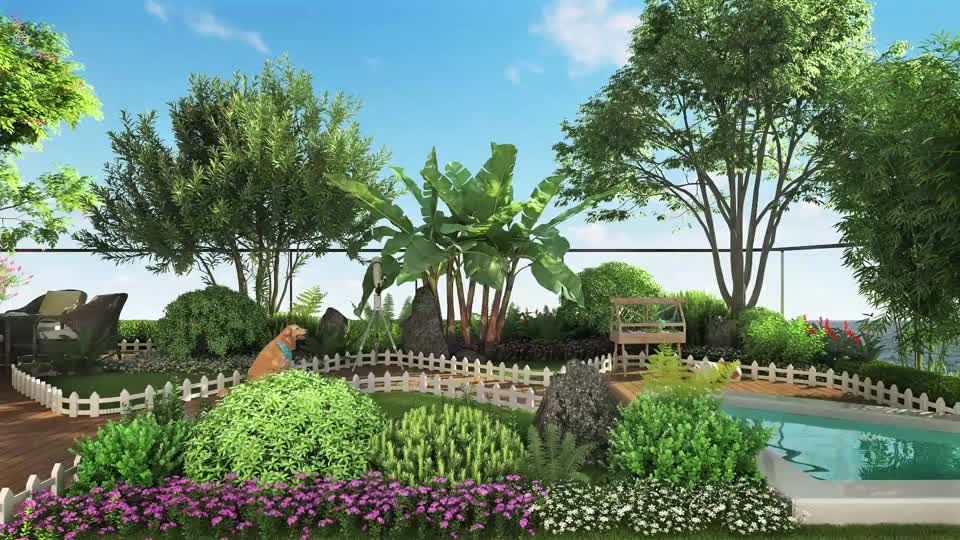 空中庭院 阳台模型-阳台模型库-3ds Max(.max)模型下载-cg模型网