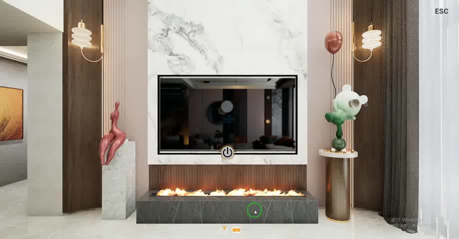 UE5室内场景模型带交互程序模型-客厅模型库-Unreal Engine模型下载-cg模型网