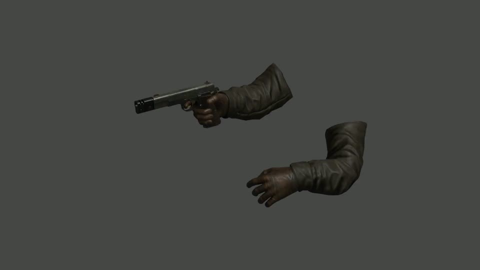 第一人称持枪 手枪模型-枪械模型模型库-Blender(.blend)模型下载-cg模型网