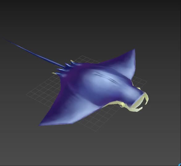 带动作 魔鬼鱼模型-鱼类模型库-3ds Max(.max)模型下载-cg模型网