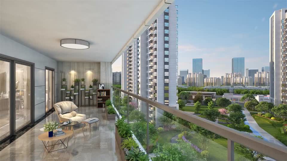 阳台景观 阳台瞰景模型-现代场景模型库-3ds Max(.max)模型下载-cg模型网