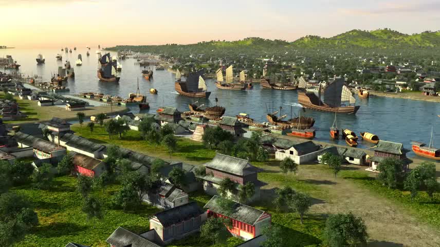 古代码头漕运3d场景模型模型-自然场景模型库-3ds Max(.max)模型下载-cg模型网