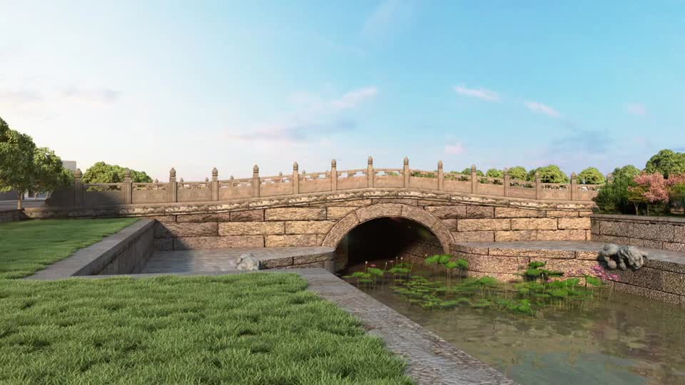 万宁桥 皇家建筑古代桥梁模型-古代场景模型库-3ds Max(.max)模型下载-cg模型网