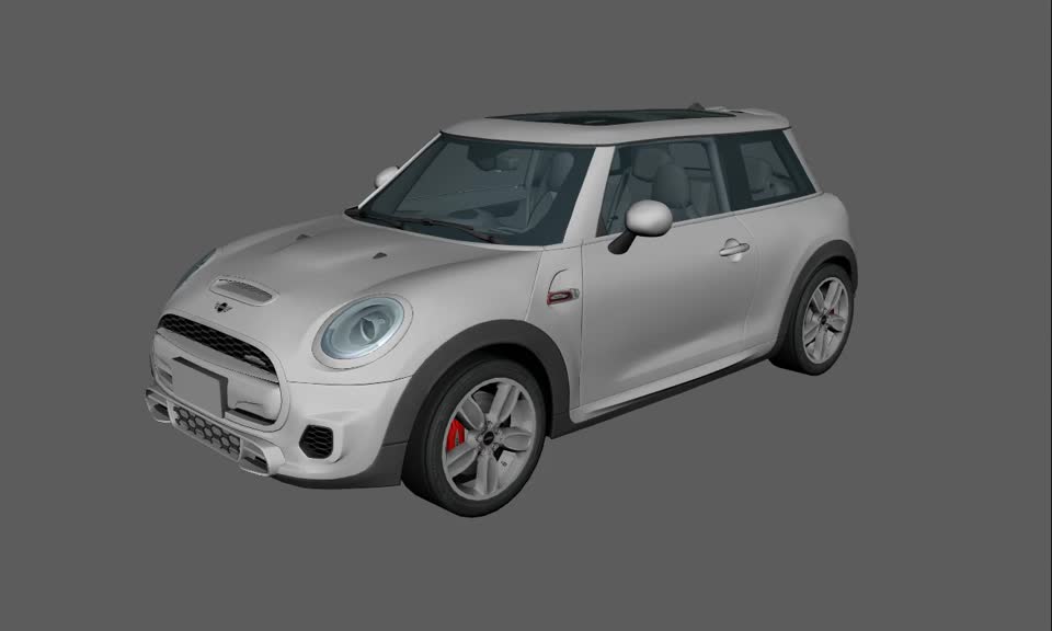 MINI 2017款2.0T模型-轿车模型库-Maya(.ma/.mb)模型下载-cg模型网
