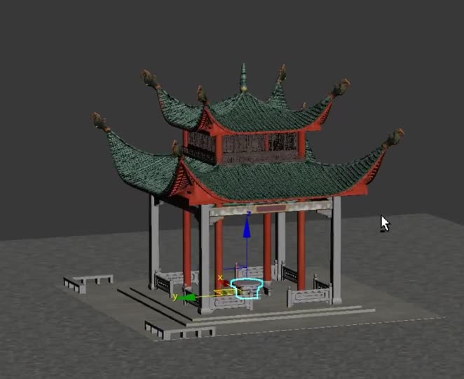爱晚亭 长沙爱晚亭模型-历史建筑模型库-3ds Max(.max)模型下载-cg模型网