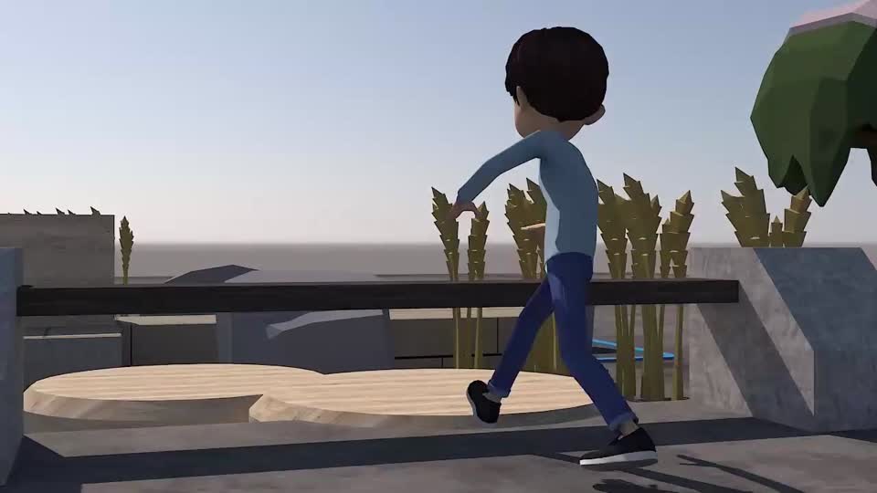 闯关动画 人物跳跃模型-现代场景模型库-3ds Max(.max)模型下载-cg模型网