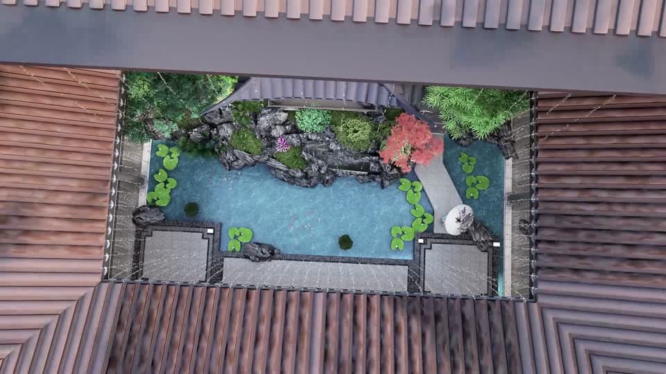 泗水 四水归堂模型-现代场景模型库-3ds Max(.max)模型下载-cg模型网