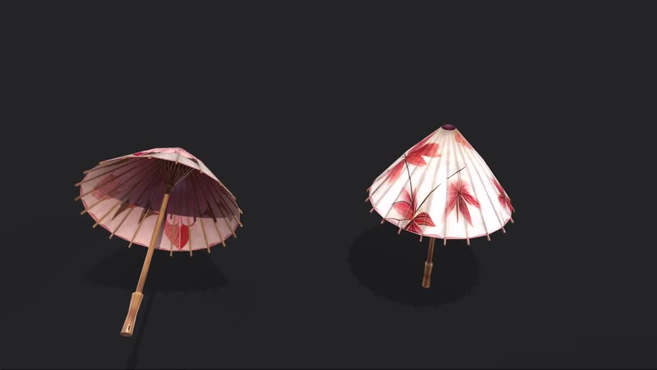 【有绑定动画】油纸伞 中国传统伞模型-个人用品模型库-3ds Max(.max)模型下载-cg模型网