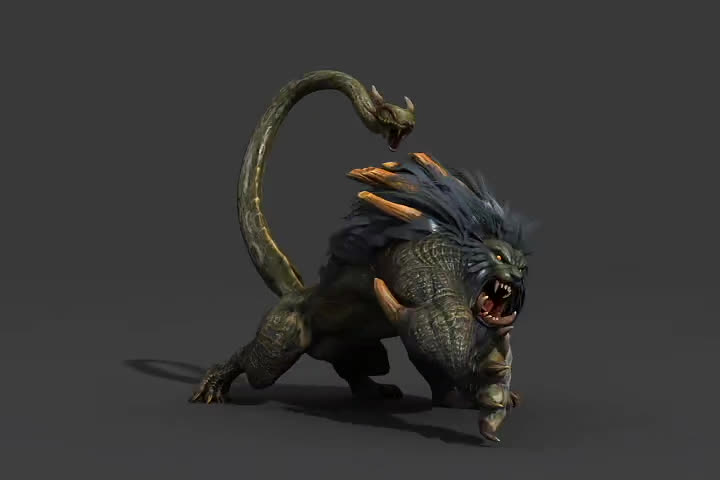 魔狮兽 山海经模型-神话/幻想模型库-3ds Max(.max)模型下载-cg模型网