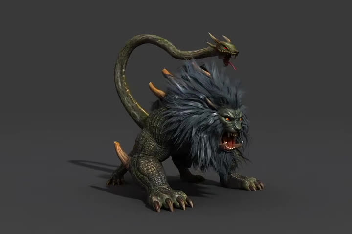 魔狮兽 山海经模型-神话/幻想模型库-3ds Max(.max)模型下载-cg模型网