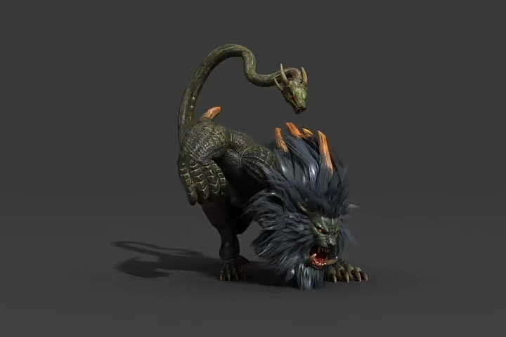 魔狮兽 山海经模型-神话/幻想模型库-3ds Max(.max)模型下载-cg模型网