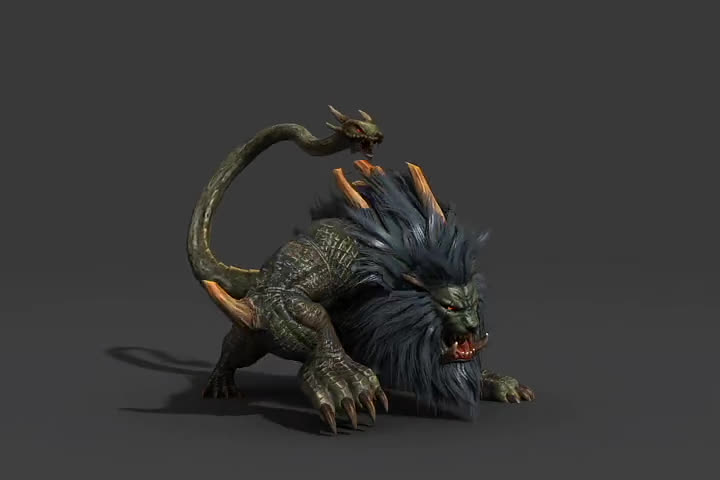 魔狮兽 山海经模型-神话/幻想模型库-3ds Max(.max)模型下载-cg模型网