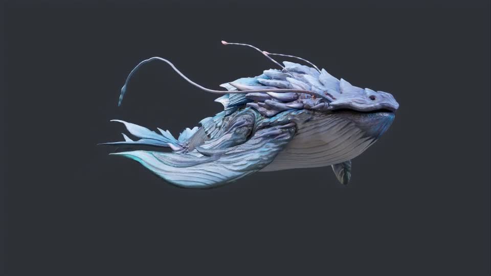 次世代材质山海经神兽 鲲模型-神话/幻想模型库-FBX(.fbx)模型下载-cg模型网