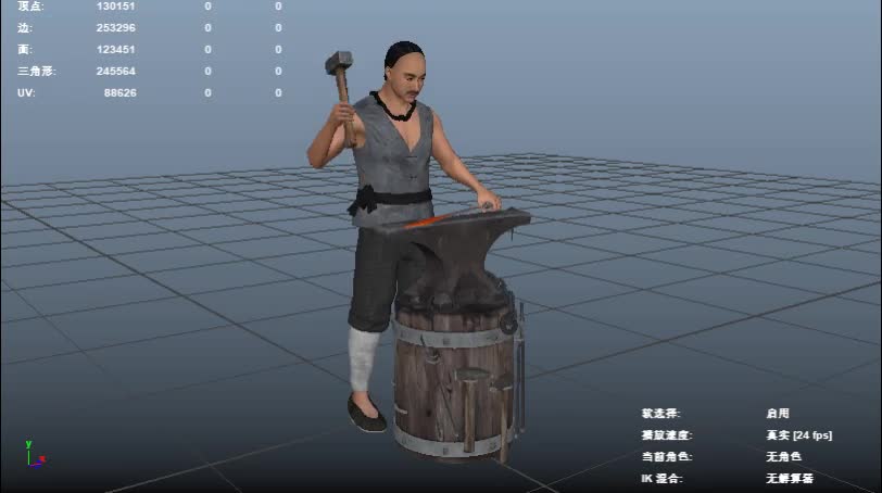 古代铁匠 铁匠模型-男人模型库-Maya(.ma/.mb)模型下载-cg模型网
