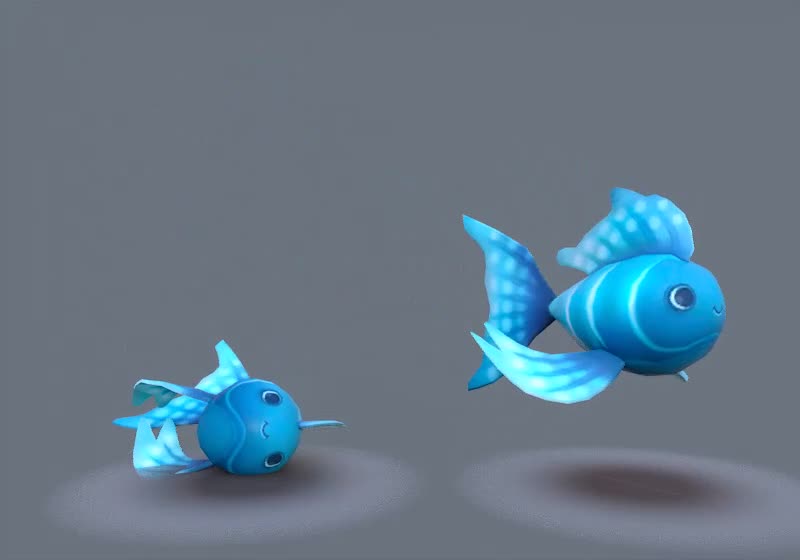 卡通 胖胖鱼模型-鱼类模型库-FBX(.fbx)模型下载-cg模型网